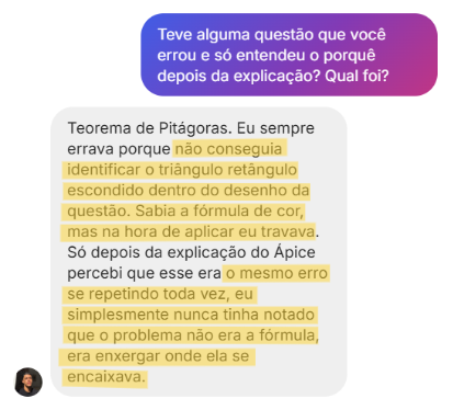 Gabriel, estudante da Ápice, com nota acima de 800 em Matemática no último ENEM